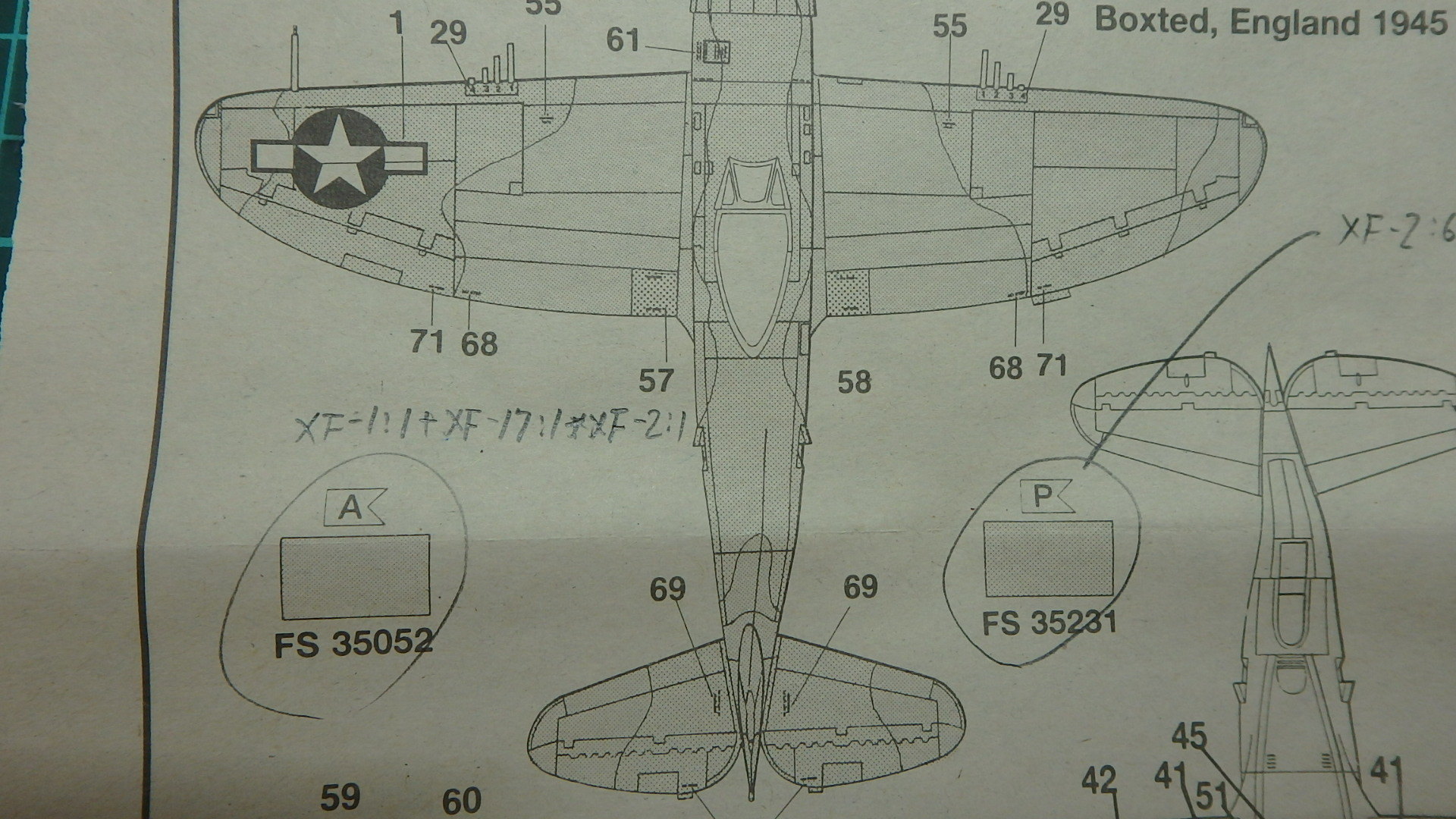 ドイツレベル1/72 P-47Mサンダーボルト制作記その2: ヒロシの