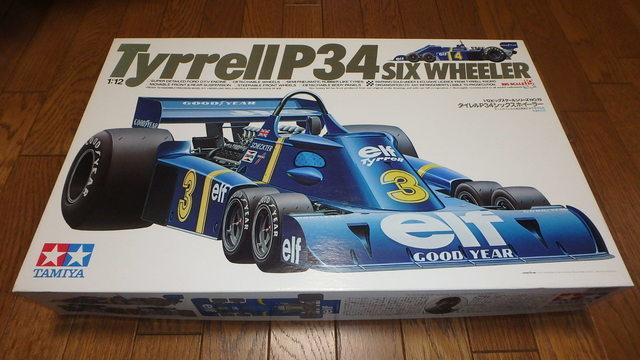 タミヤ 大型 F1 プラモ「1/12 タイレル P34 シックスホイラー」新品-